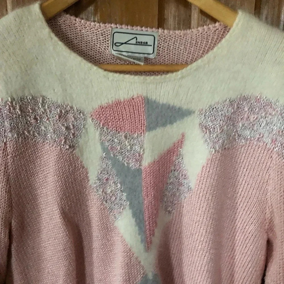 Vintage Angora Blend Geometric Sweater - Picture 6 of 14